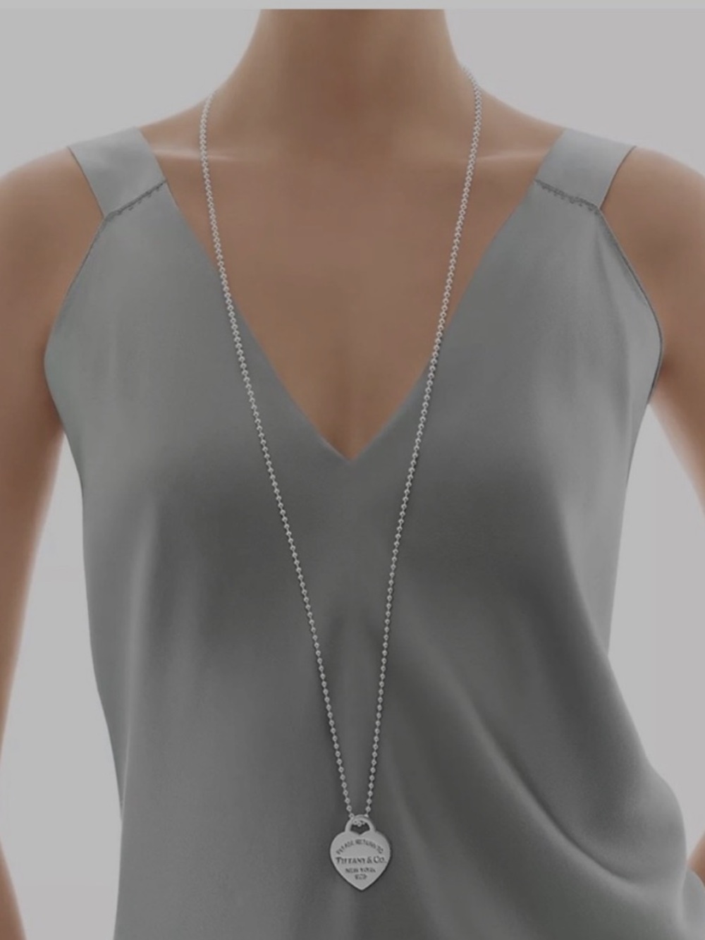 Tiffany & Co. Return to Tiffany Heart Tag Necklace on Ball Chain